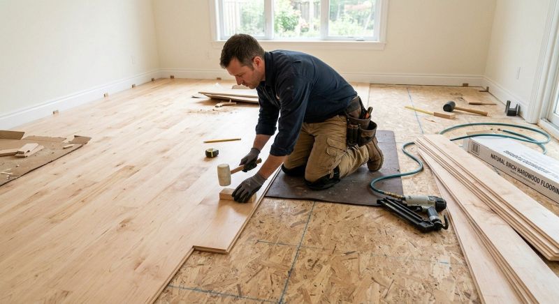 Birch Floor Installation in Renton, WA