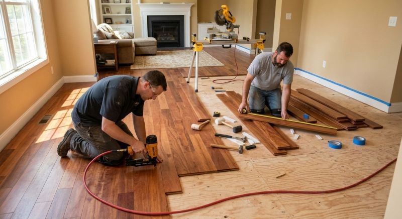 Cherry Floor Installation in Kent, WA