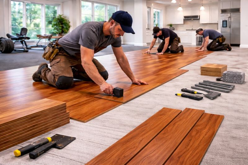 Cherry Floor Installation in Puyallup, WA