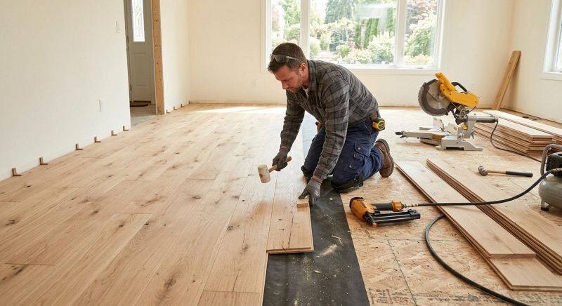 Oak Floor Installation in Enumclaw, WA